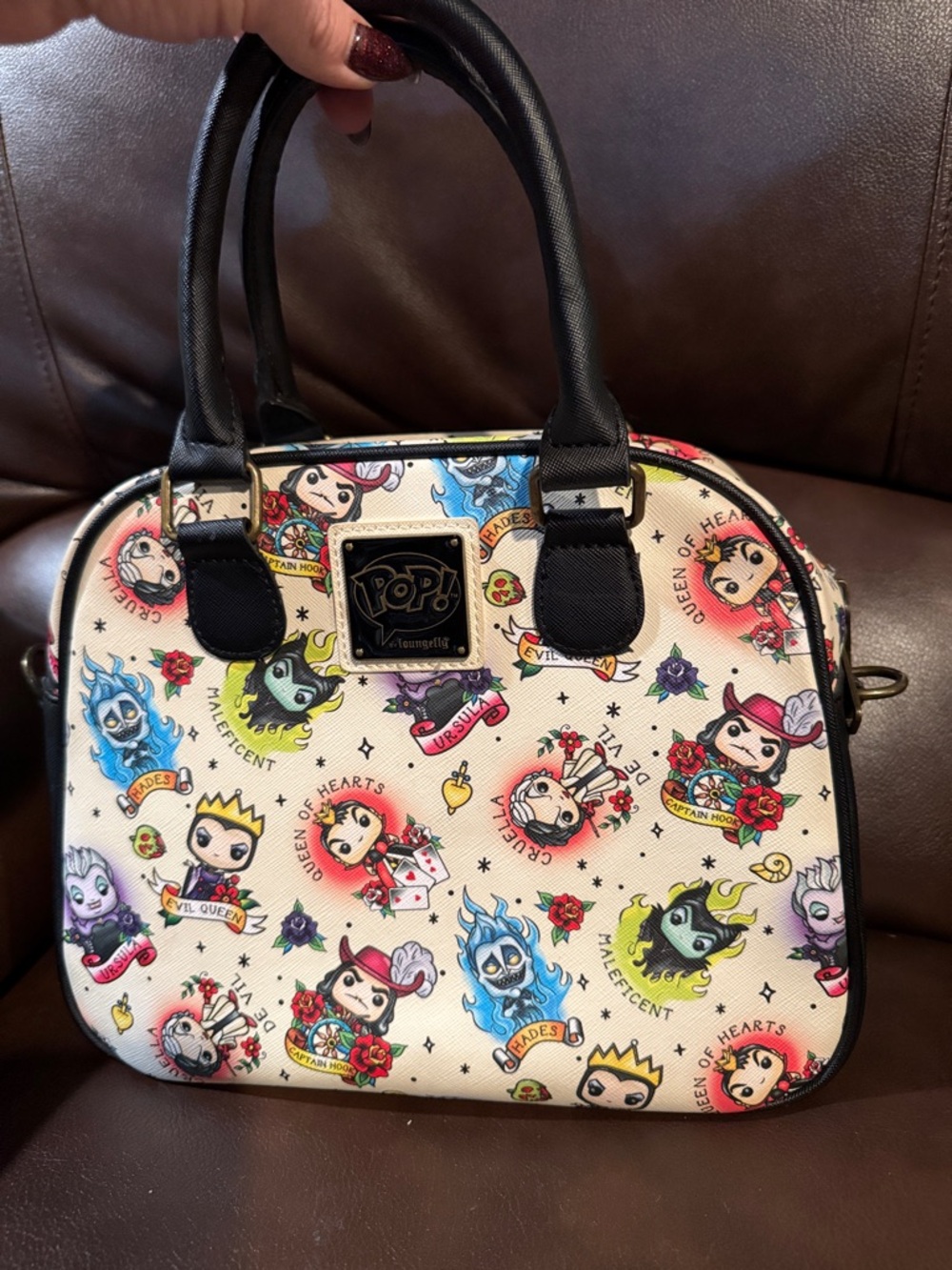 Funko Multicolor Disney Villains Tattoo Print Satchel